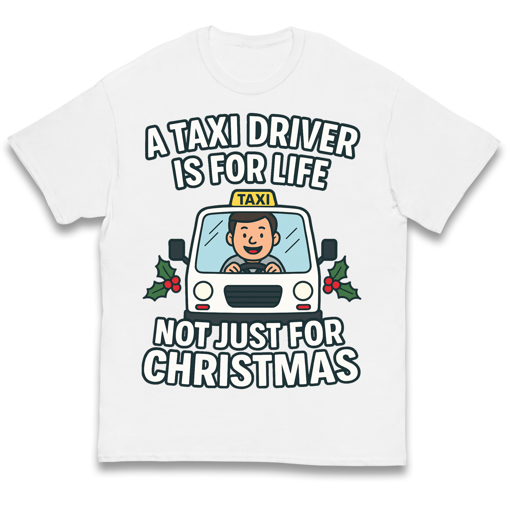 Taxi Driver Christmas Kids T Shirt