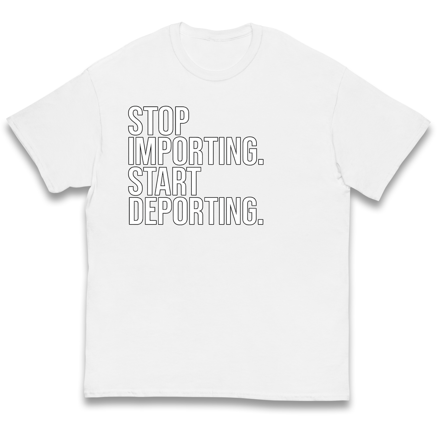 STOP IMPORTING START DEPORTING kids t shirt