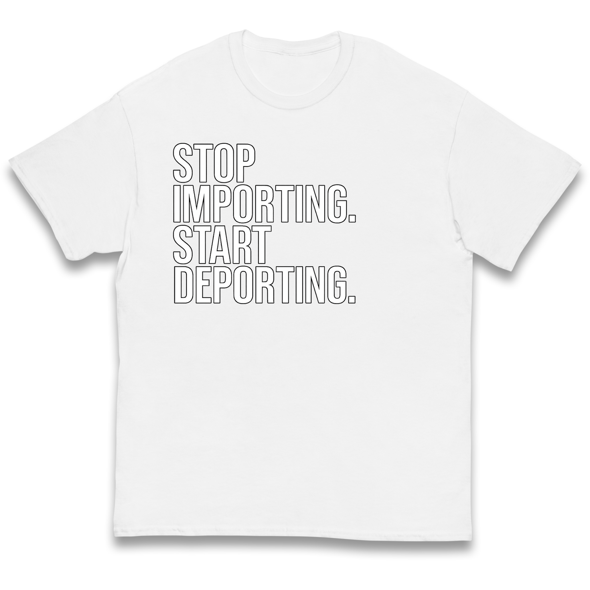 STOP IMPORTING START DEPORTING kids t shirt
