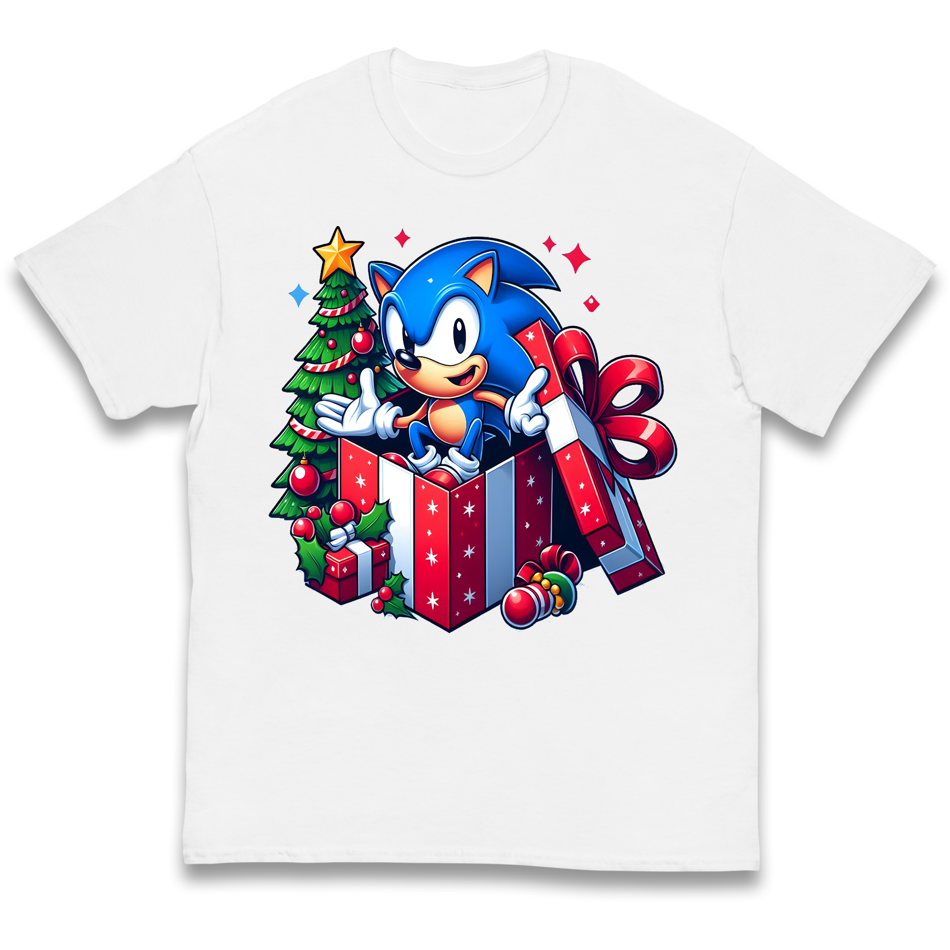 Sonic The Hedgehog Christmas kids t shirt