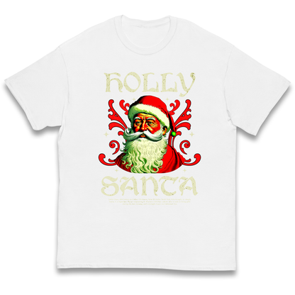 Holly Santa Christmas kids t shirt