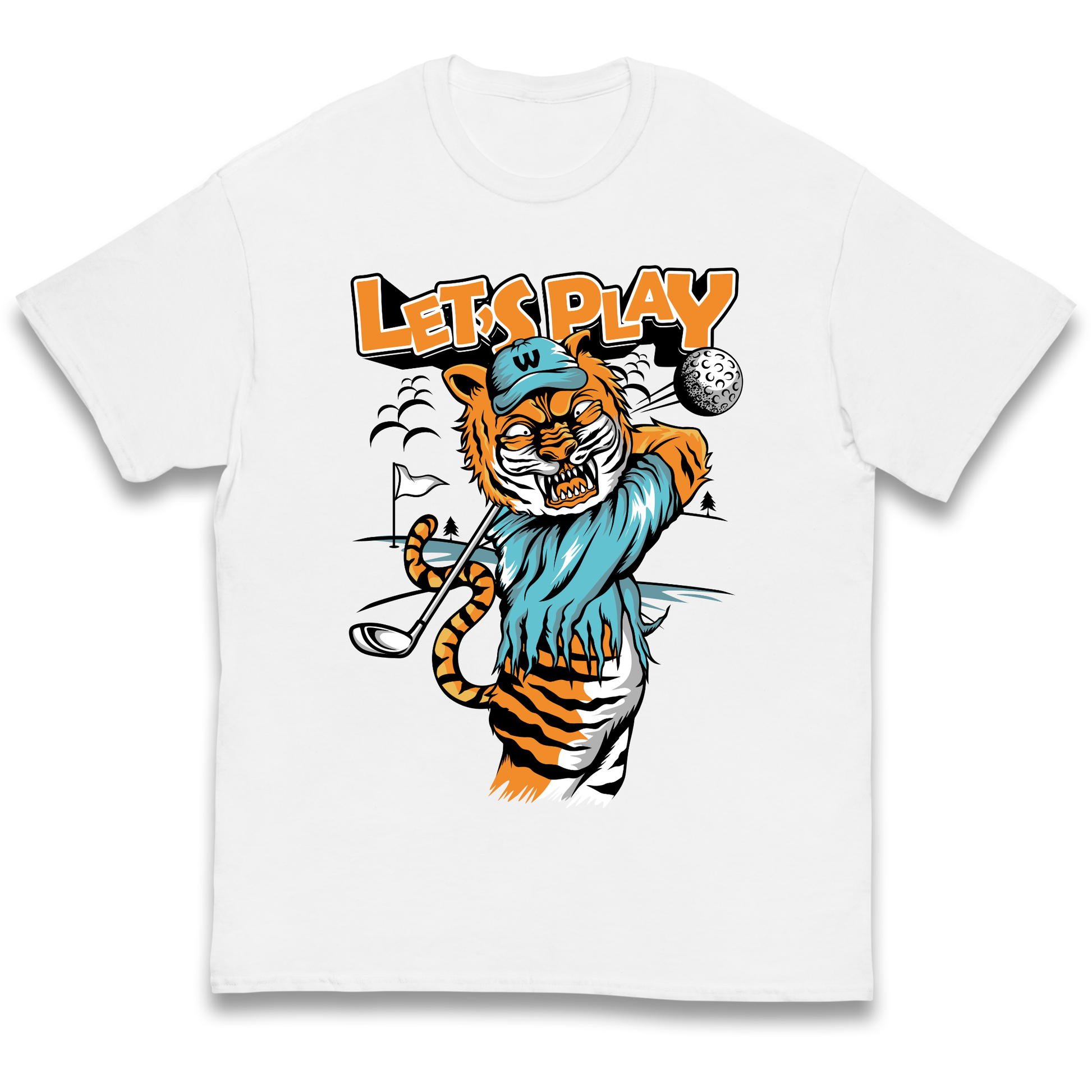 Lets Play Golf Tiger kids t shirt