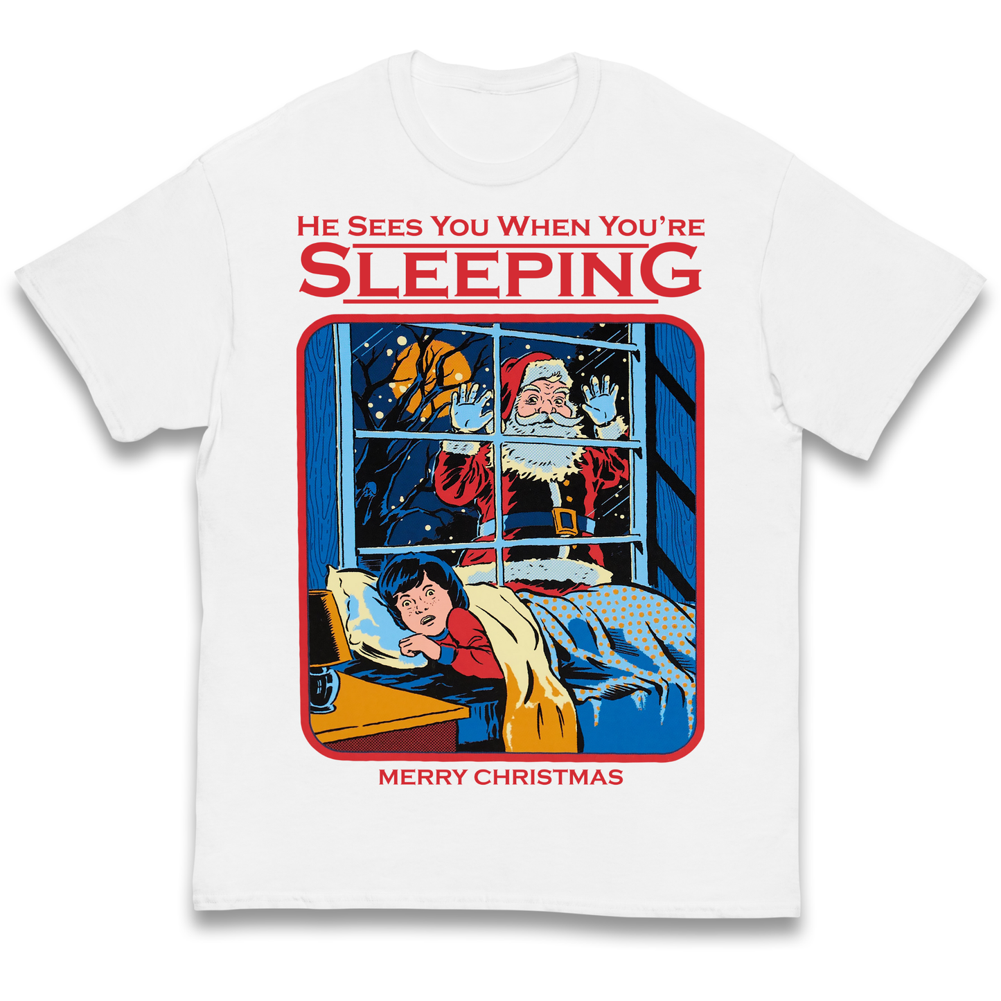 Creepy Santa Claus Christmas kids t shirt