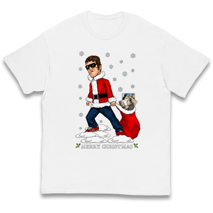 Liam Gallagher Christmas Santa kids t shirt