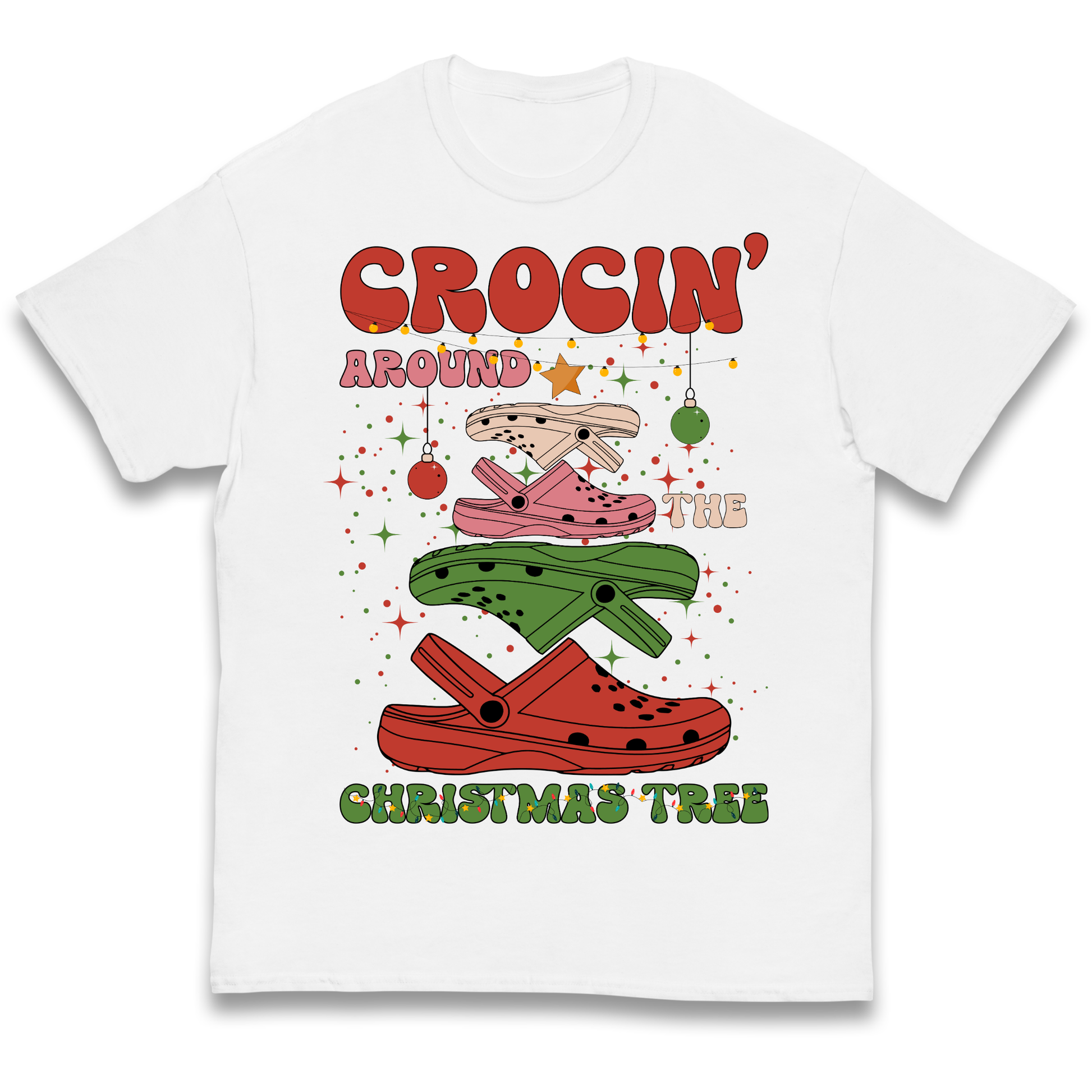 Crockin Around the Christmas Tree Christmas kids t shirt