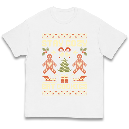 Stay Cozy Eat Cookies Christmas kids t shirt
