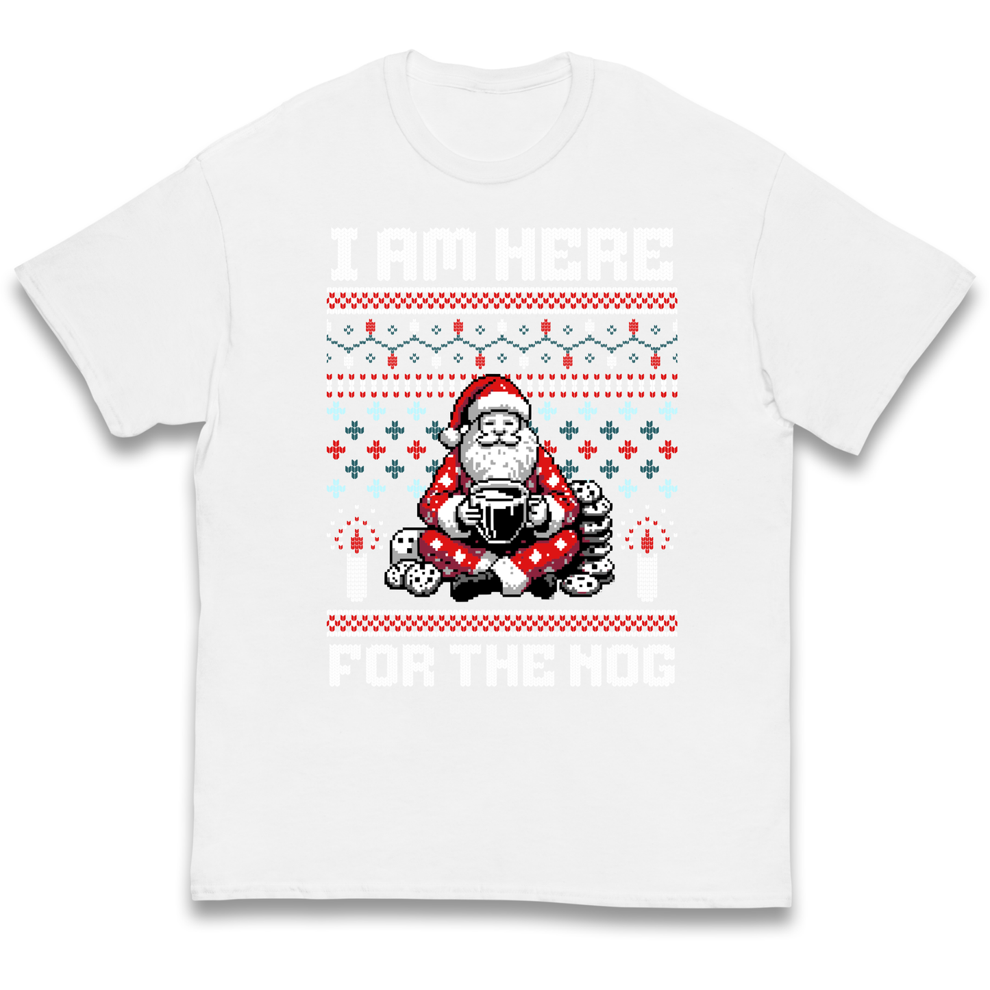 I am Here For The Nog Christmas kids t shirt