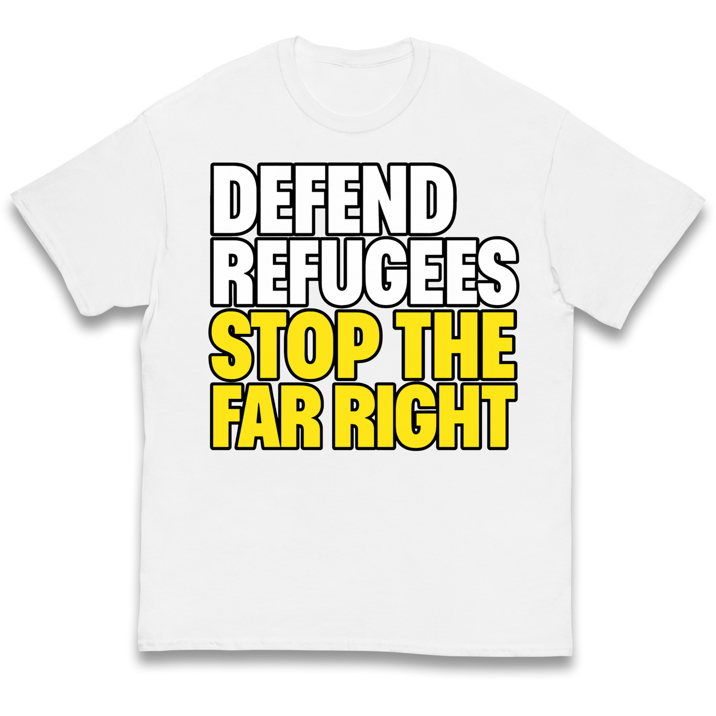 Defend Refugees Stop The Far Right kids t shirt