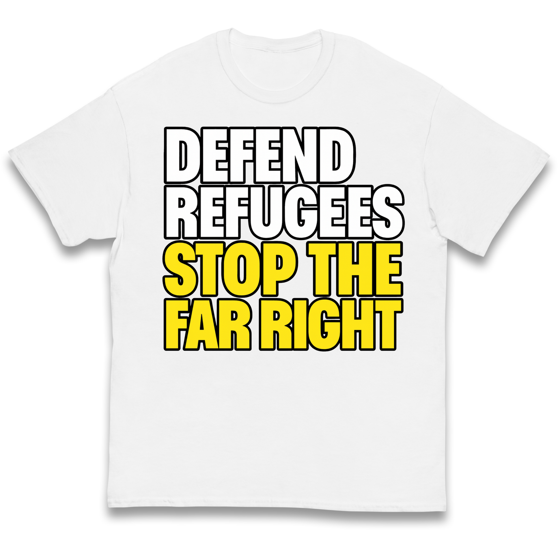Defend Refugees Stop The Far Right kids t shirt