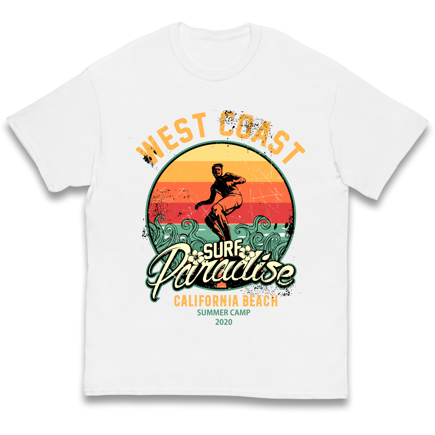 West Coast Surf Paradise kids t shirt