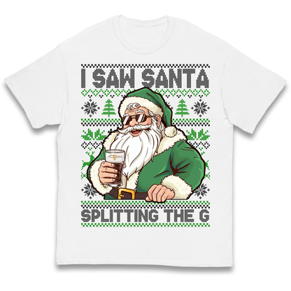 Santa Splitting The G Kids T Shirt