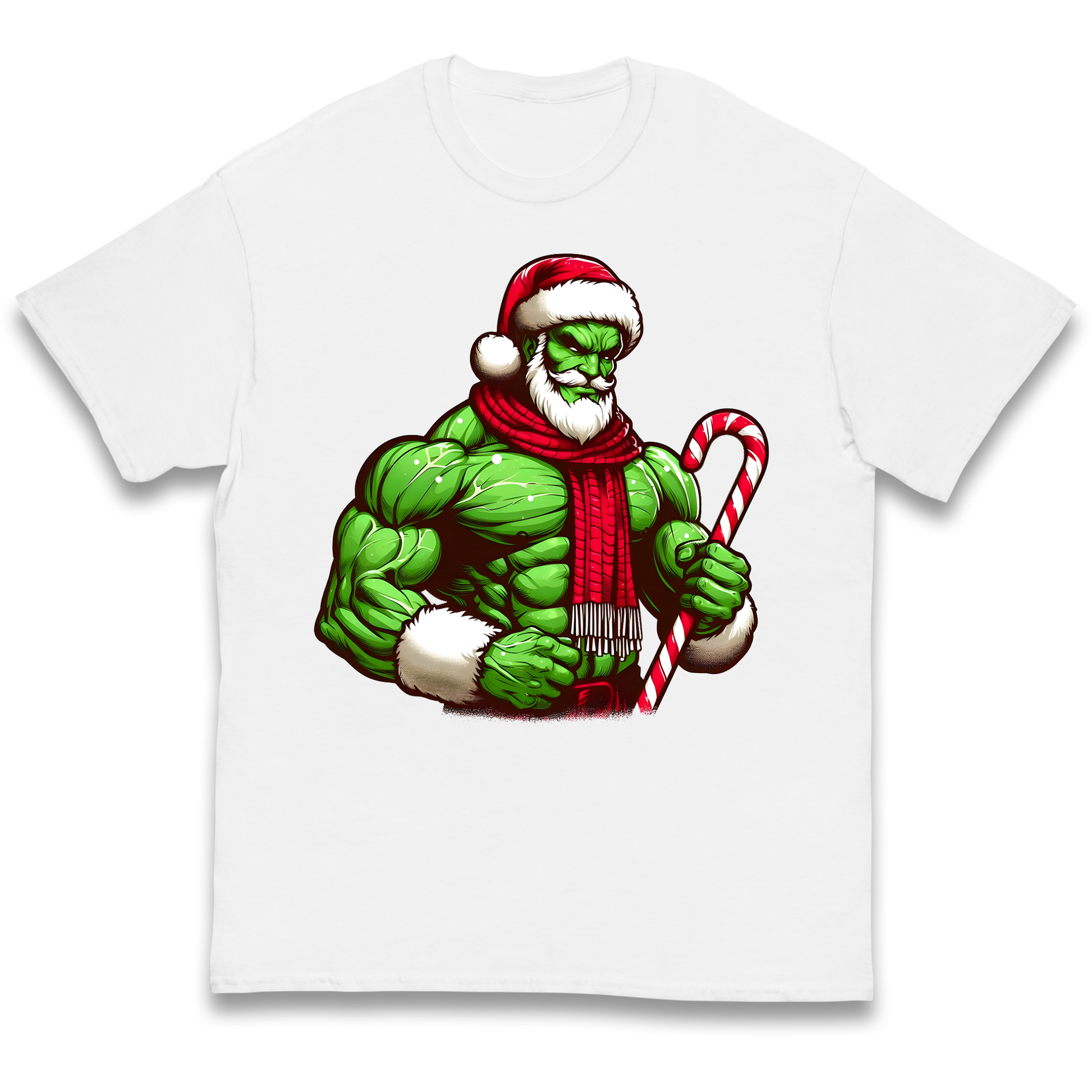 The Hulk Candy Cane Santa kids t shirt