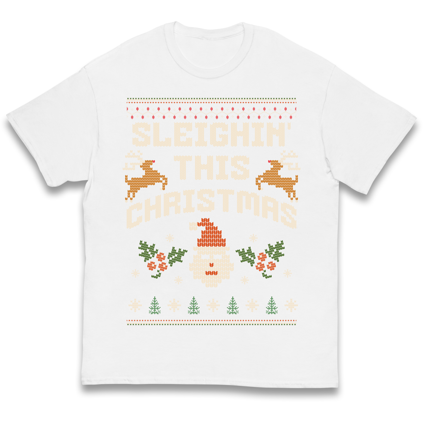 Sleighin This Christmas Christmas kids t shirt
