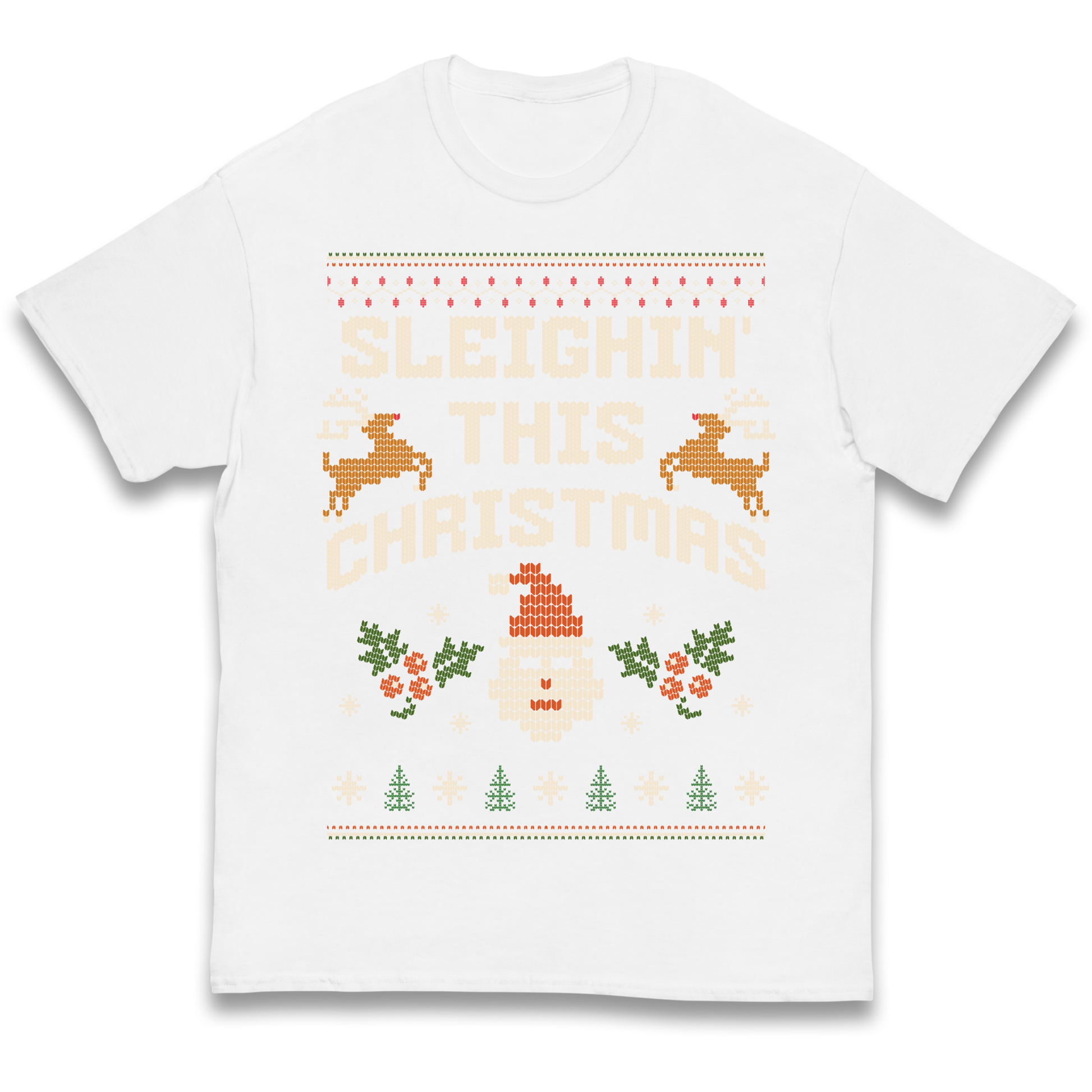Sleighin This Christmas Christmas kids t shirt