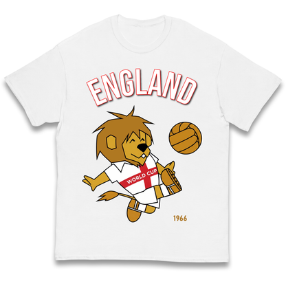 England World Cup Willie 1966 Football Kids T Shirt
