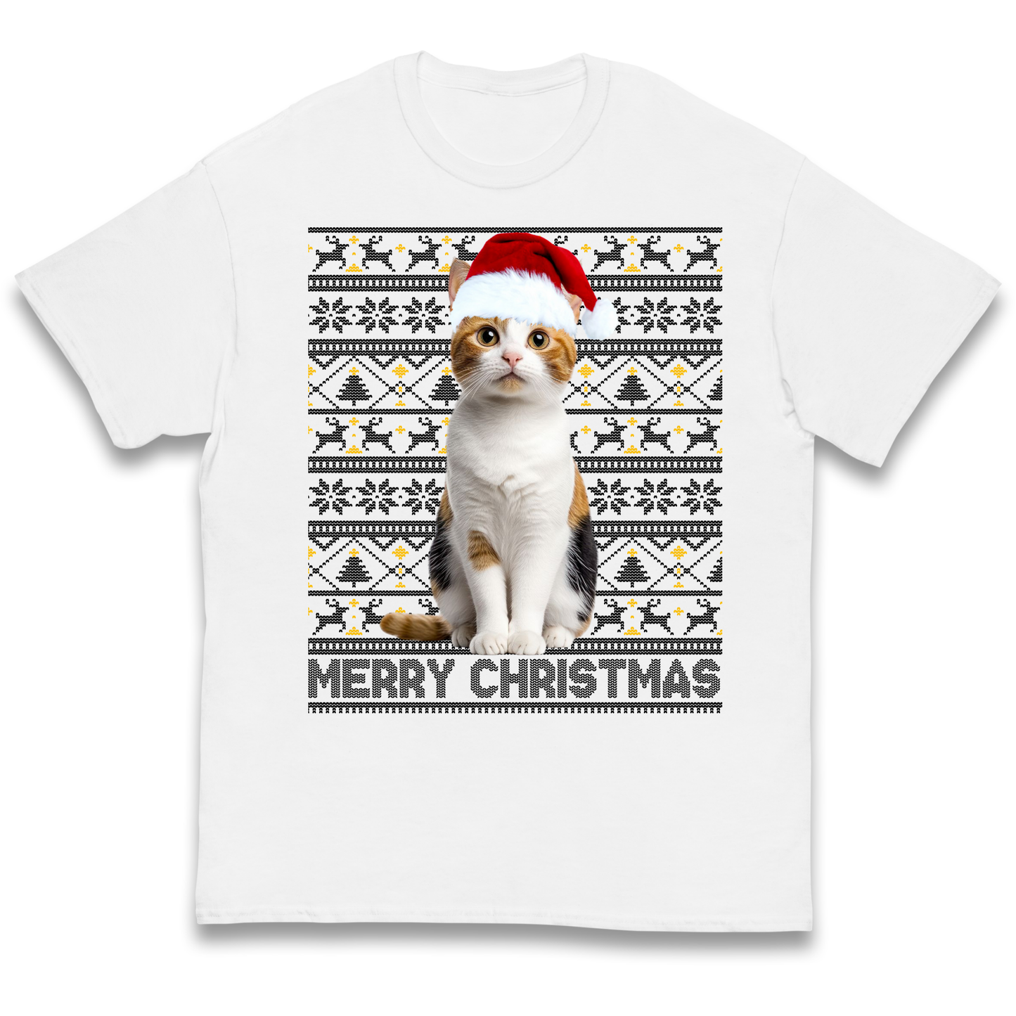 Merry Christmas Cat kids t shirt
