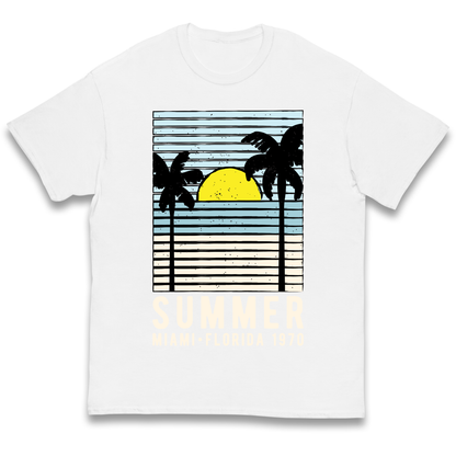 Summer Miami Florida 1970 kids t shirt