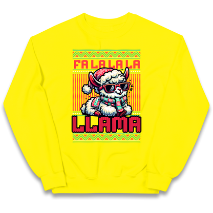 FA LA LA LA LLAMA kids sweatshirt