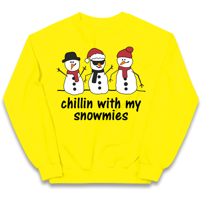 Chillin With My Snowmies kids sweatshirt