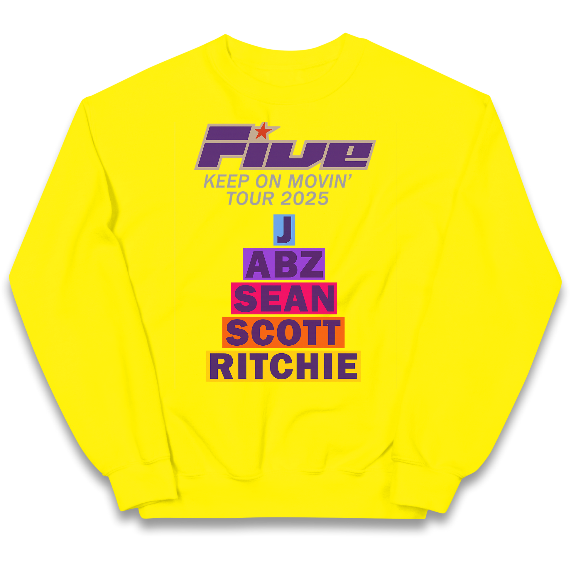 Five Keep On Movin' Tour 2025 kids sweatshirt