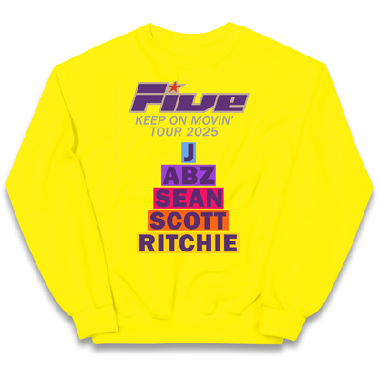 Five Keep On Movin' Tour 2025 kids sweatshirt