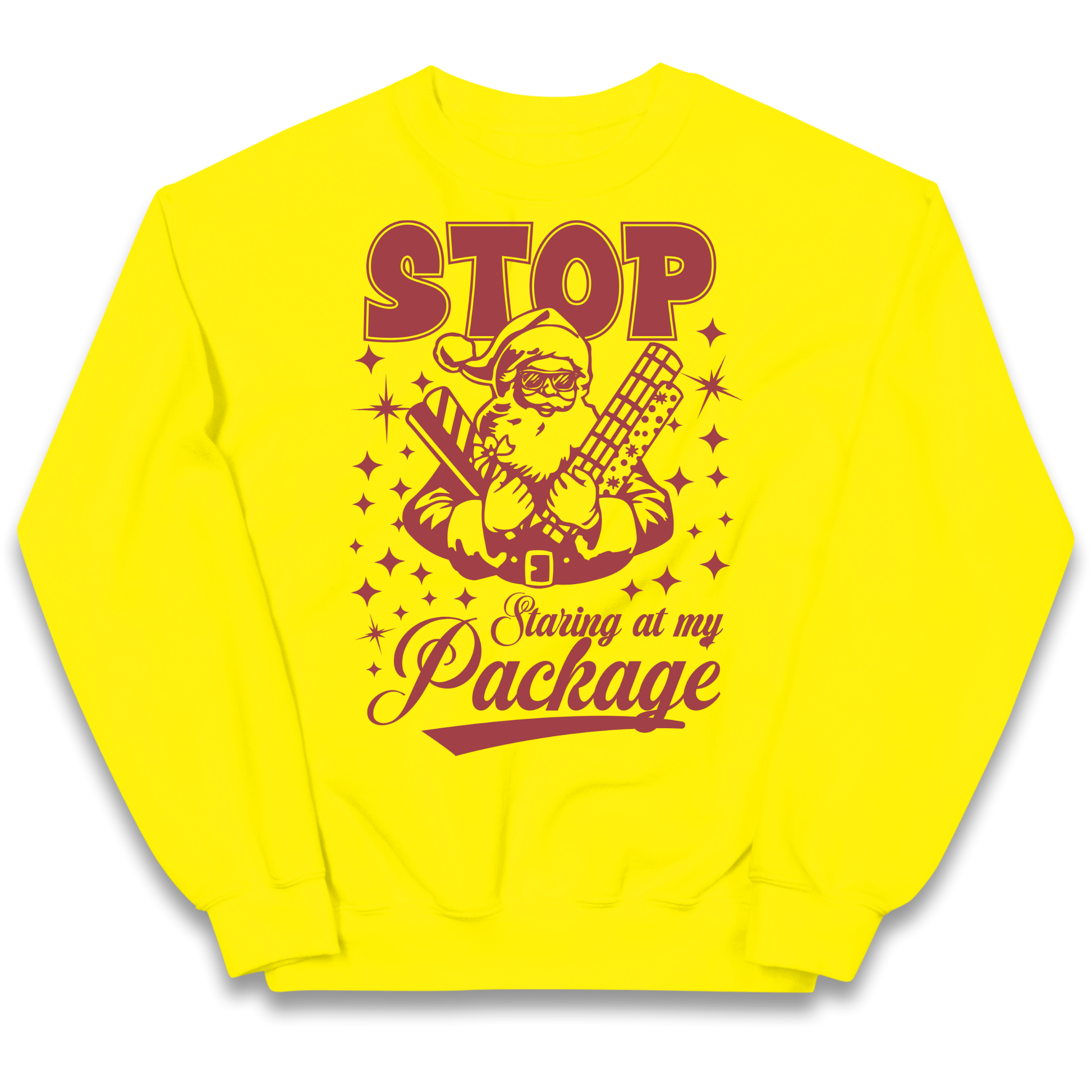 Stop Staring at My Package Christmas kids sweatshirt