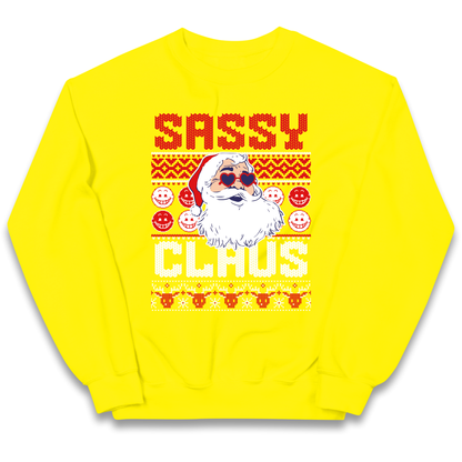 Sassy Claus Santa Christmas kids sweatshirt