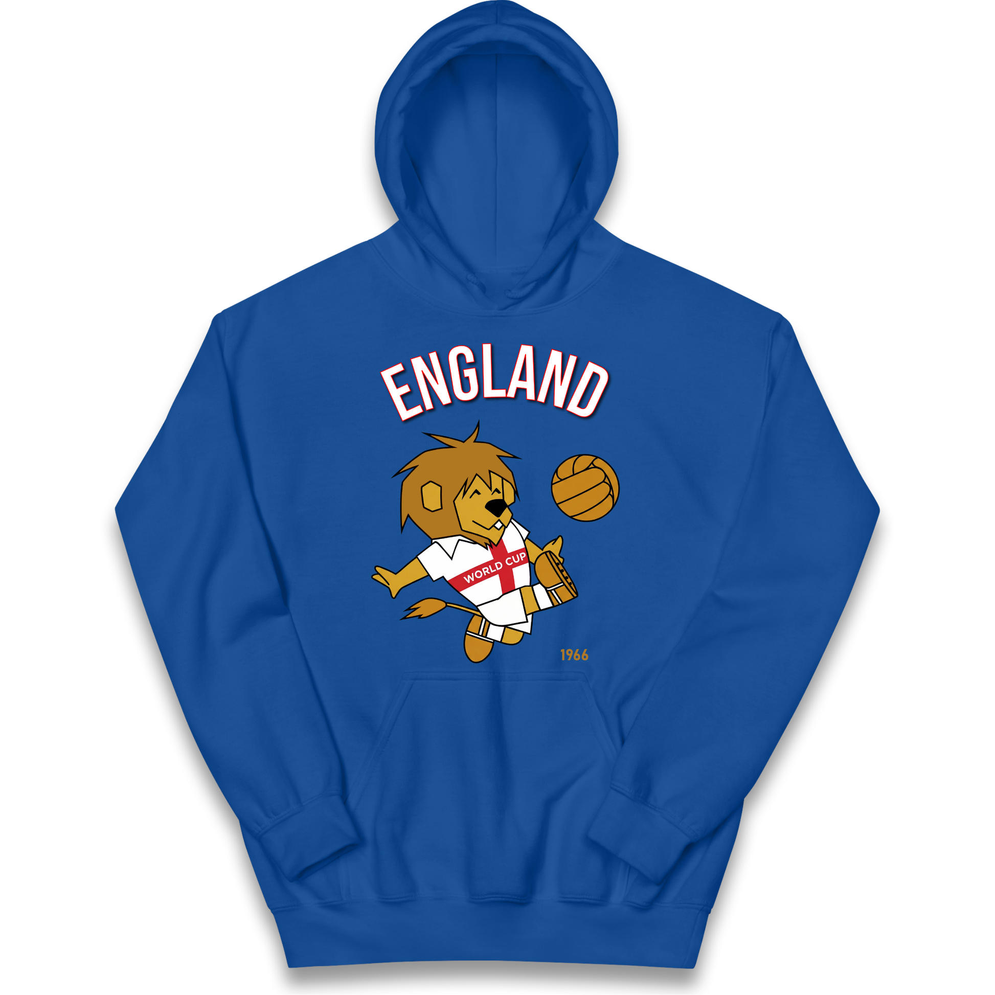 England World Cup Willie 1966 Football Kids Hoodie