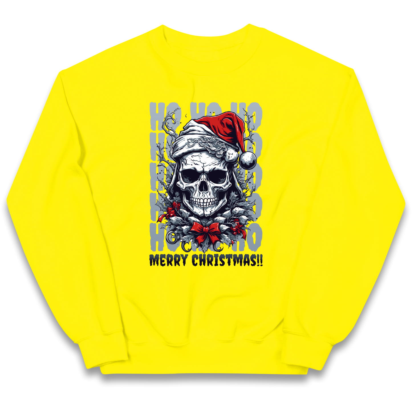 HO HO HO Santa Skelington Christmas kids sweatshirt