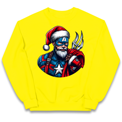 Captain America Santa kids sweatshirt