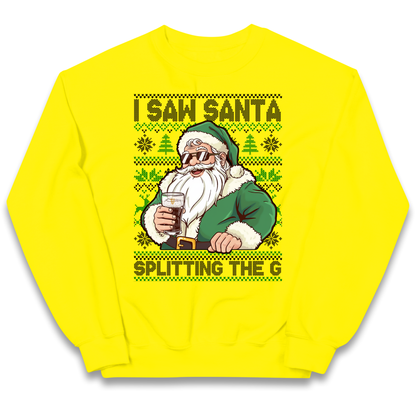 Santa Splitting The G Kids Sweatshirt