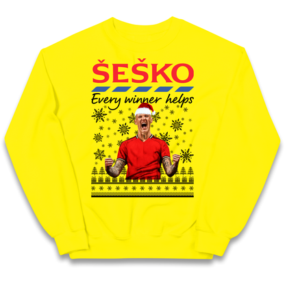 Benjamin Sesko Christmas Kids Sweatshirt