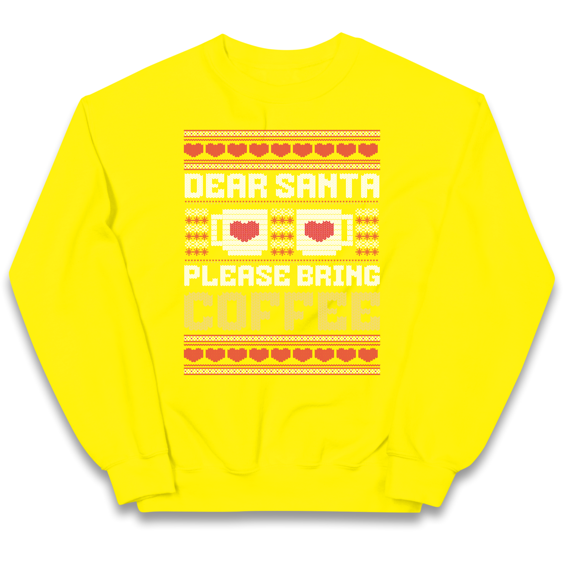 Dear Santa Please Bring Coffee kids sweatshirt