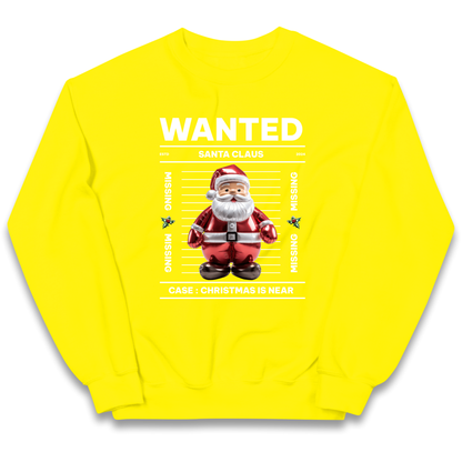Wanted Santa Claus Christmas kids sweatshirt
