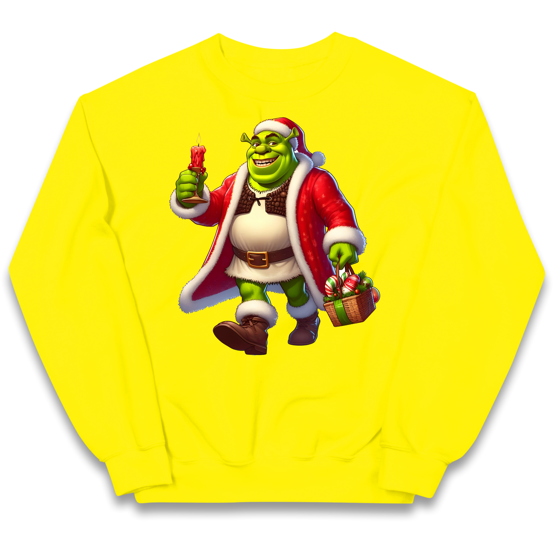 Shrek Santa Candle kids sweatshirt