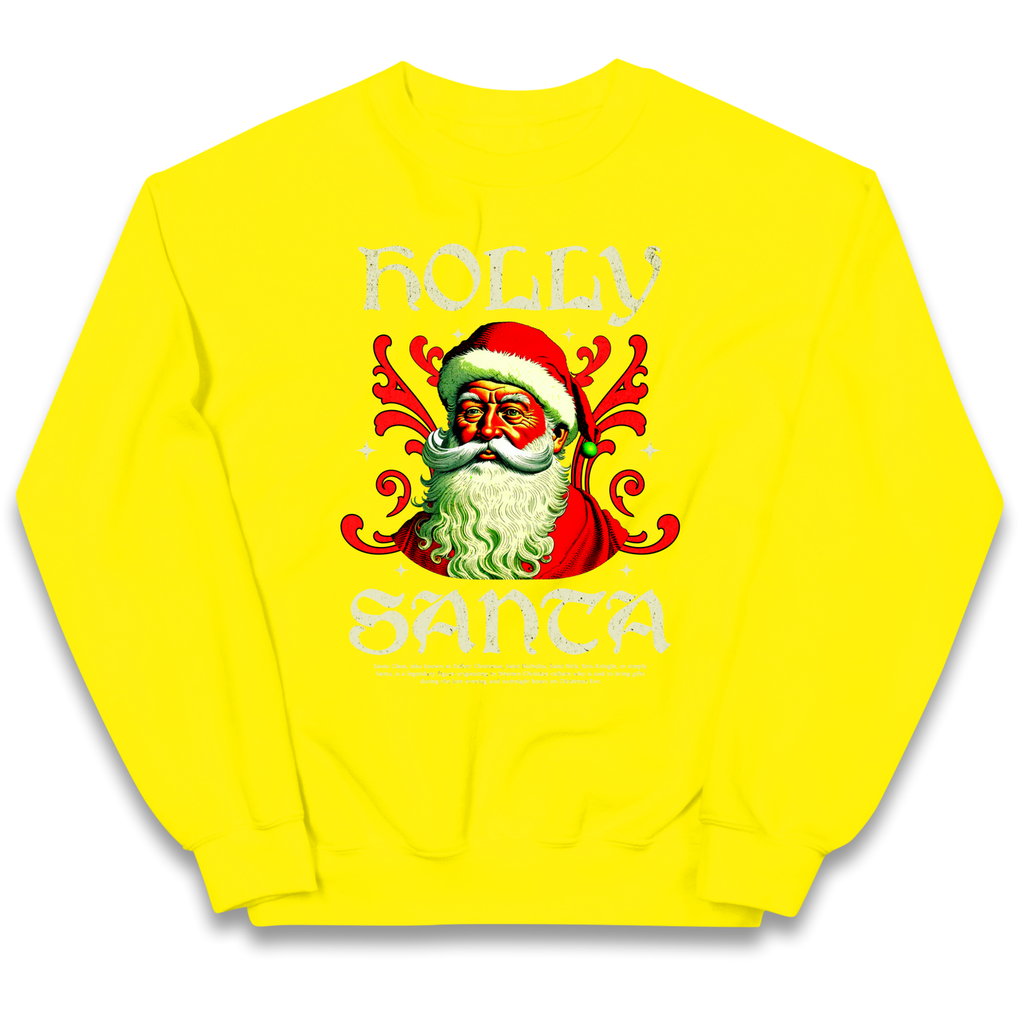 Holly Santa Christmas kids sweatshirt