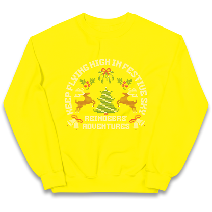 Keep Flying High In Festive Sky Christmas kids sweatshirt