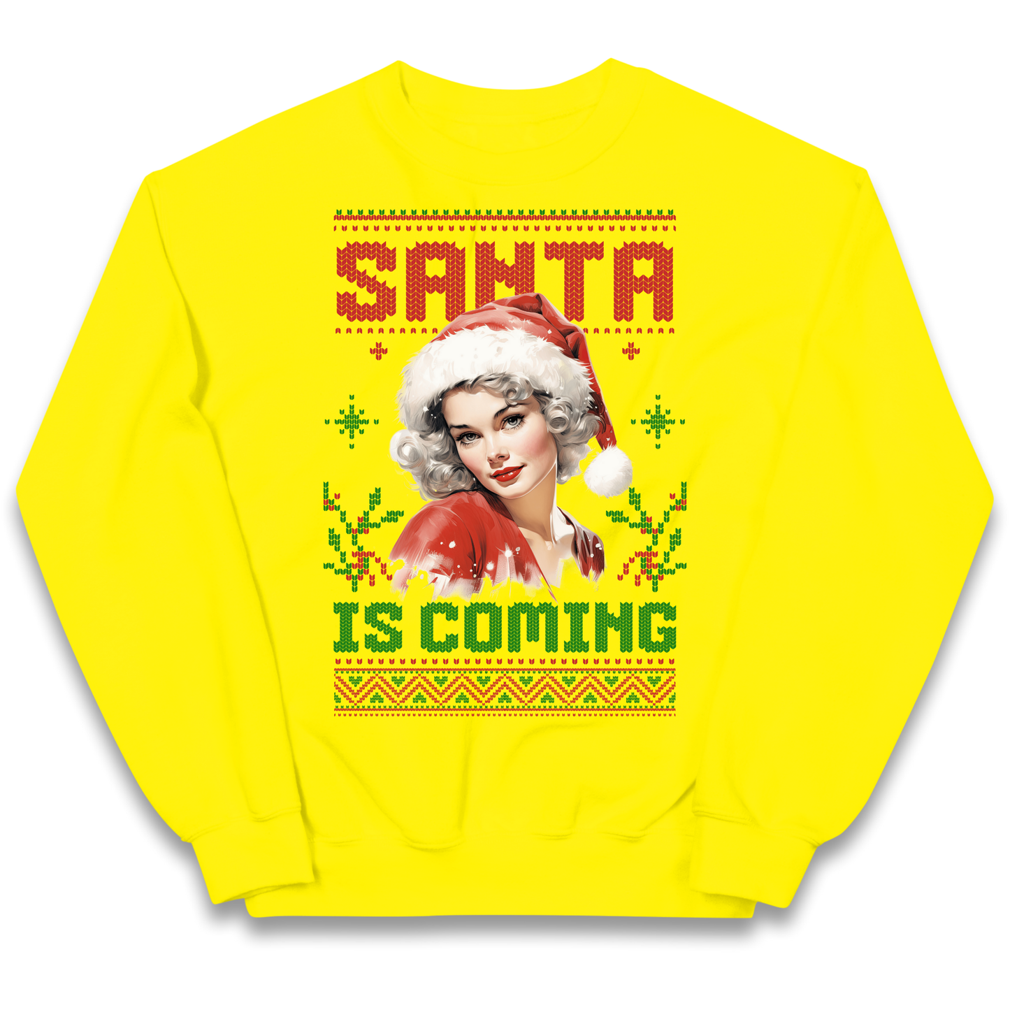 Santa is Coming Christmas kids sweatshirt