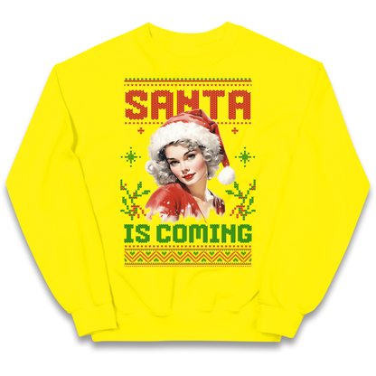 Santa is Coming Christmas kids sweatshirt