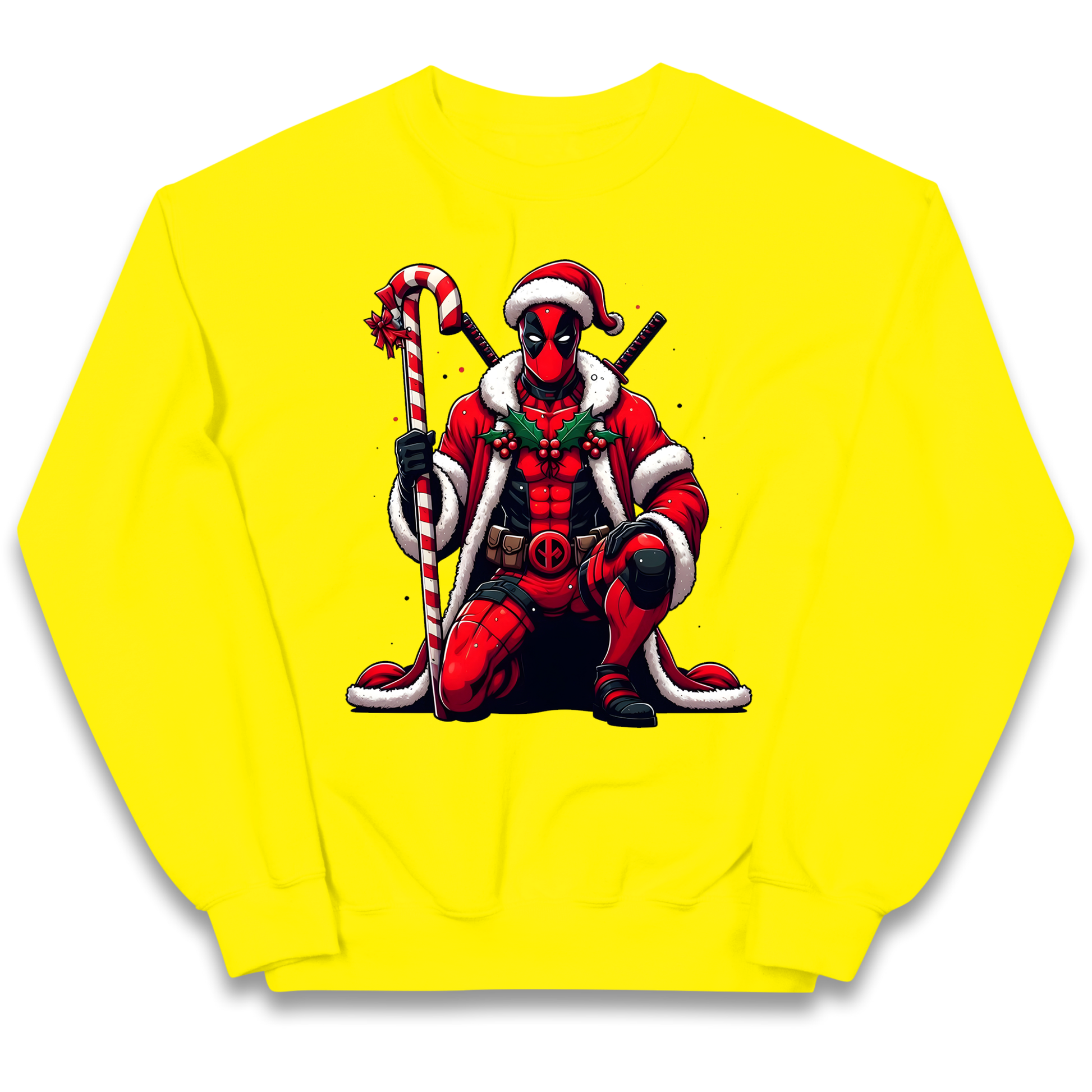 DeadPool Candy Cane Santa kids sweatshirt
