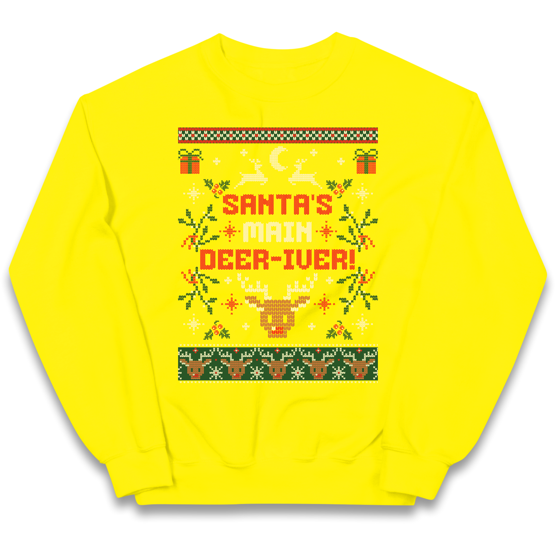 Santas Main Deer iver Christmas kids sweatshirt