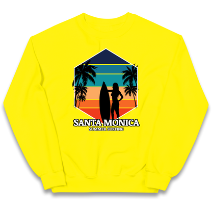 Santa Monica Summer Surfing kids sweatshirt