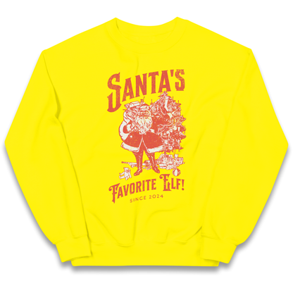 Santas Favourite Elf Christmas kids sweatshirt