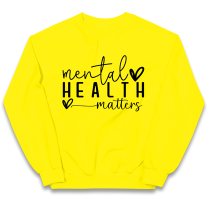 Yellow Mental Health kids sweatshirt