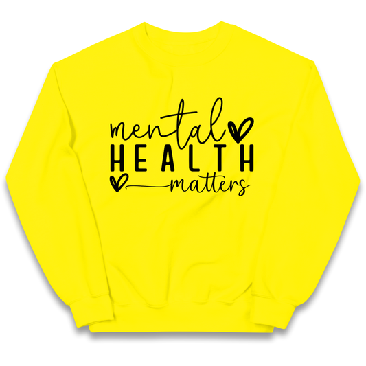 Yellow Mental Health kids sweatshirt