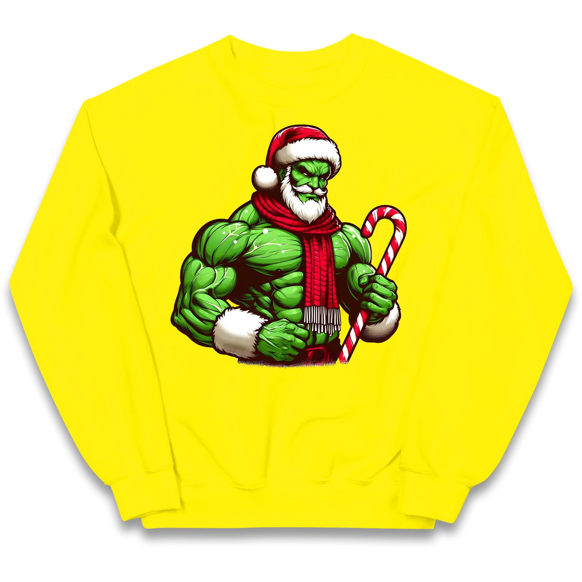 The Hulk Candy Cane Santa kids sweatshirt