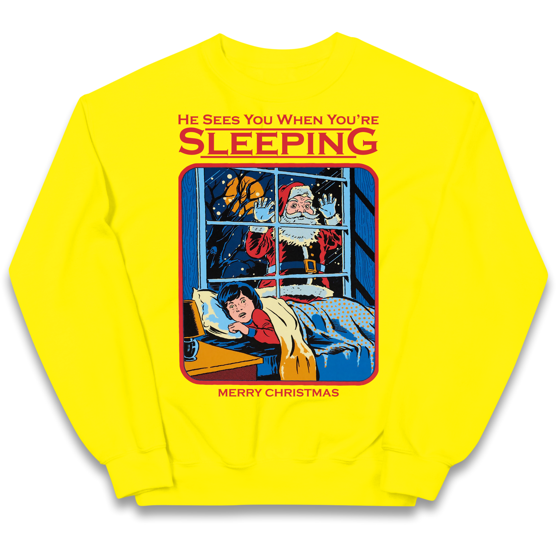Creepy Santa Claus Christmas kids sweatshirt