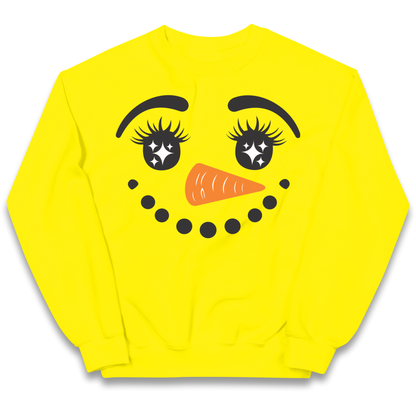 Snowman Face Christmas kids sweatshirt