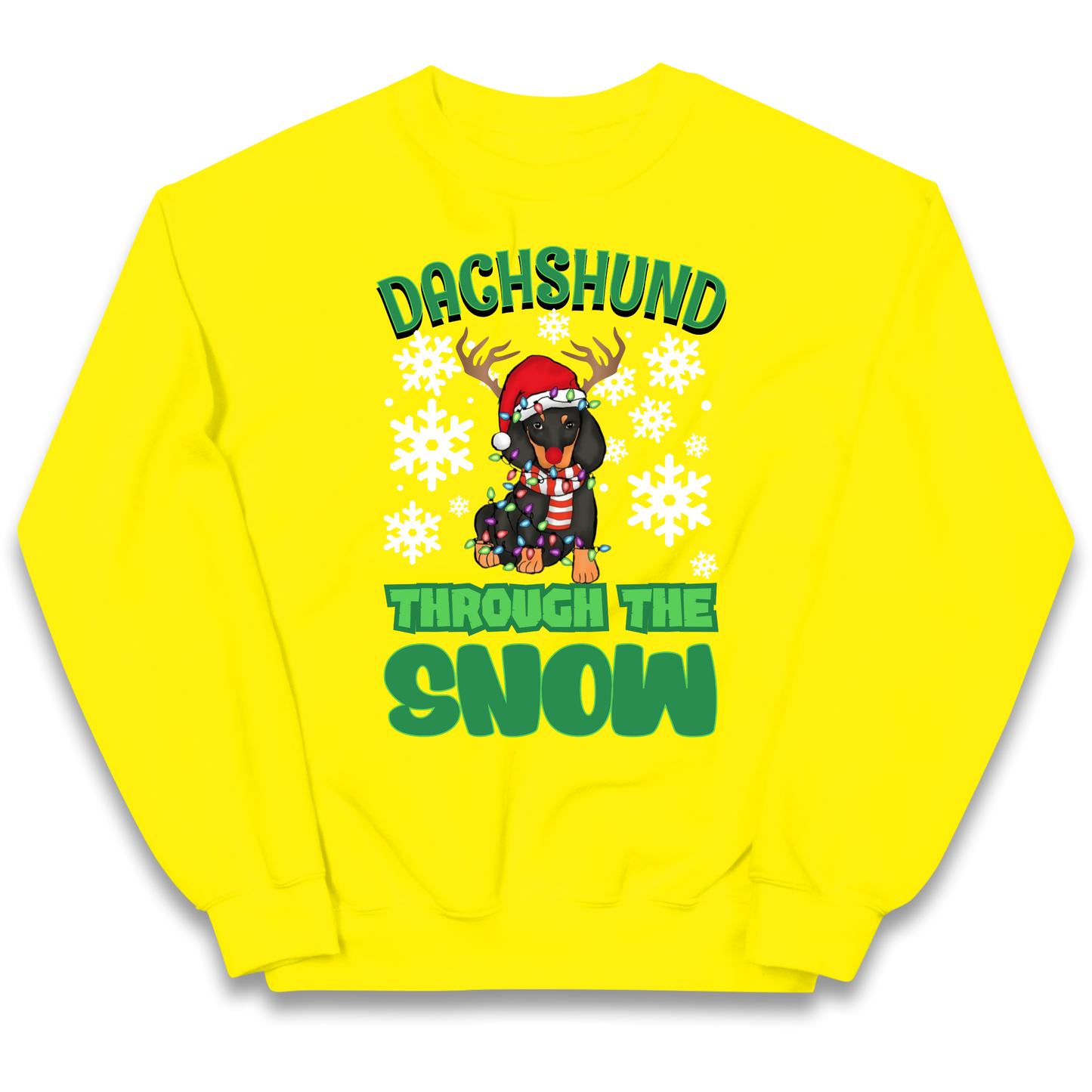 Dachshund Through The Snow Christmas kids sweatshirt
