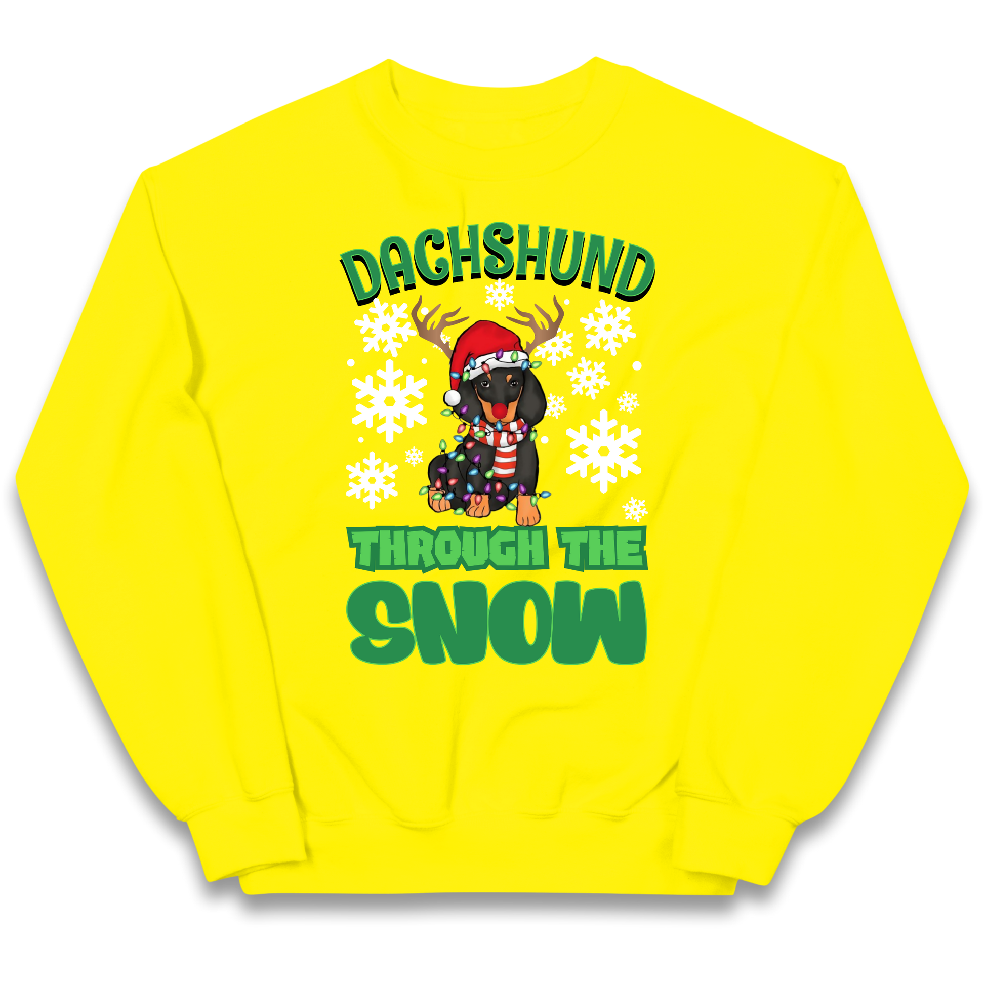 Dachshund Through The Snow Christmas kids sweatshirt